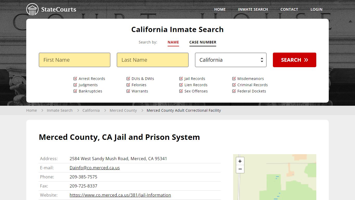 Merced County Adult Correctional Facility Inmate Records Search ...